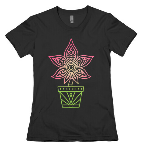 Mandala Weed Flower Womens T-Shirt