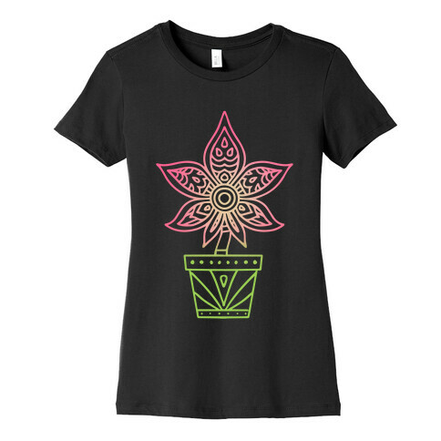 Mandala Weed Flower Womens T-Shirt