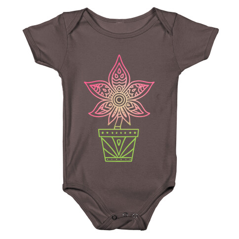 Mandala Weed Flower Baby One-Piece