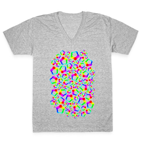 Squishy Rainbow Stars V-Neck Tee Shirt