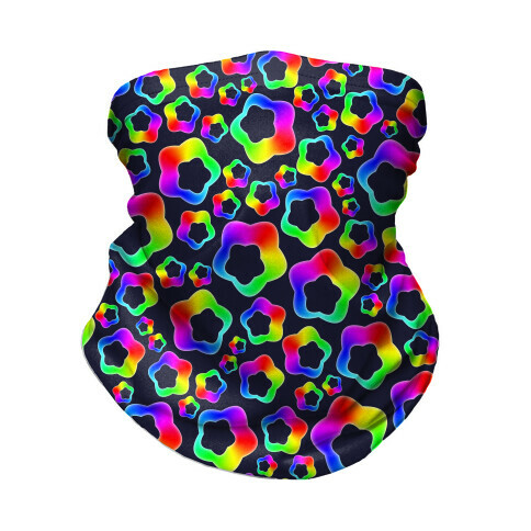 Squishy Rainbow Stars Neck Gaiter