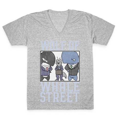 Wolf Of Whale Street V-Neck Tee Shirt