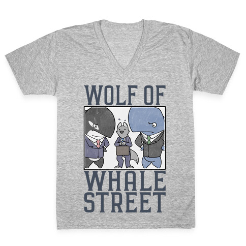 Wolf Of Whale Street V-Neck Tee Shirt