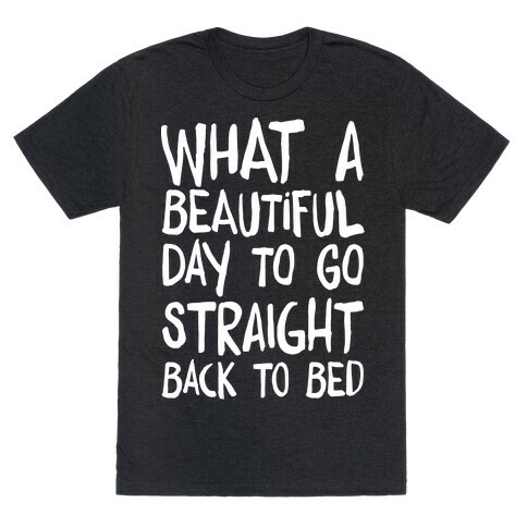 What A Beautiful Day To Go Straight Back To Bed T-Shirt