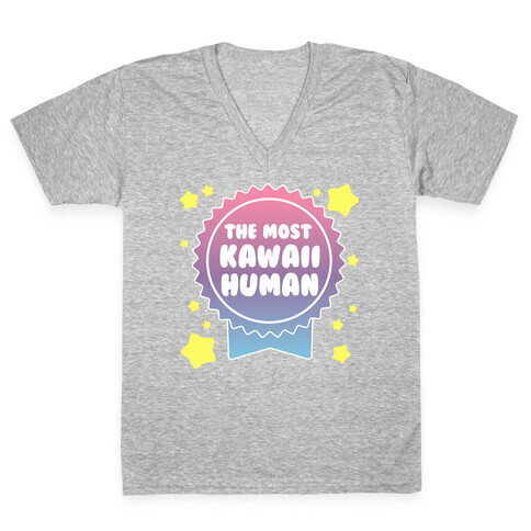 The Most Kawaii Human V-Neck Tee Shirt