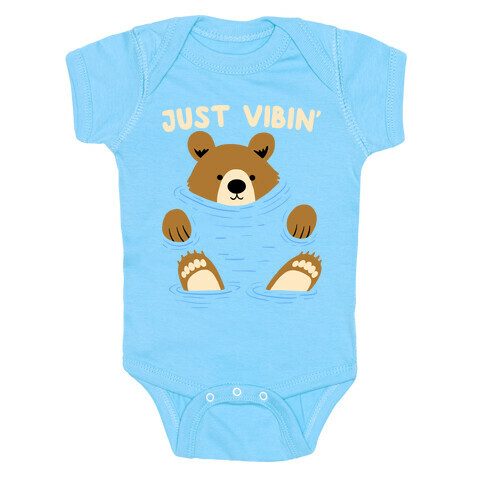 Just Vibin' River Bear Baby One-Piece