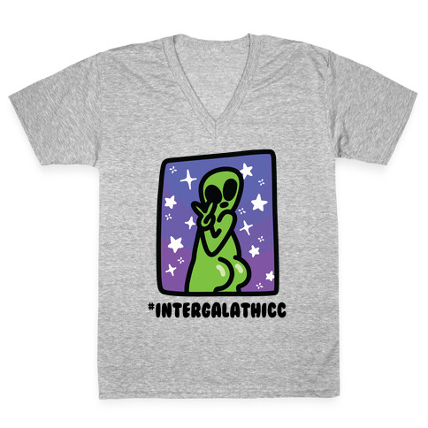 #Intergalathicc V-Neck Tee Shirt