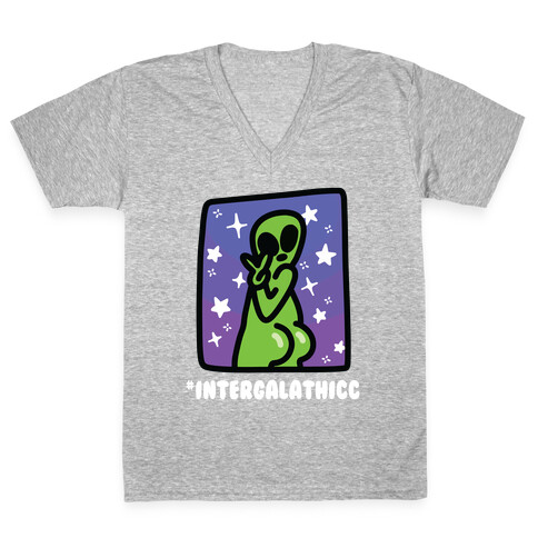 #Intergalathicc V-Neck Tee Shirt
