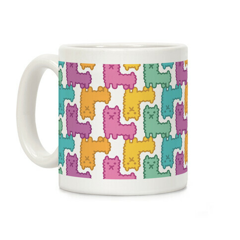 Pastel Llama Pattern Coffee Mug