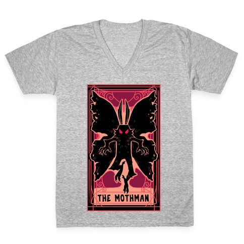 The Mothman Tarot V-Neck Tee Shirt