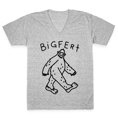 Derpy Bigfert Sasquatch V-Neck Tee Shirt