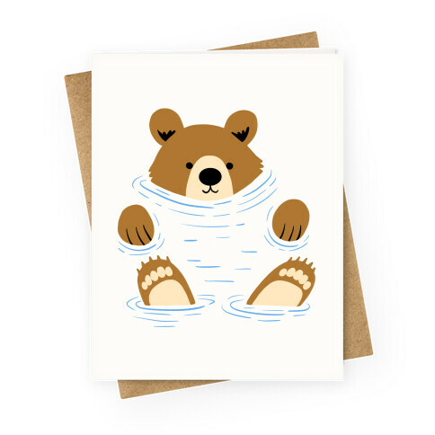 River Bear Greeting Card
