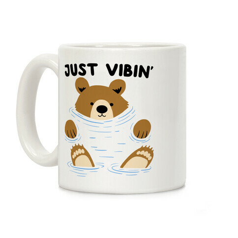 Just Vibin' River Bear Coffee Mug