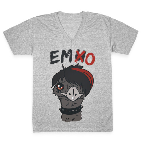 Emo X Emu V-Neck Tee Shirt