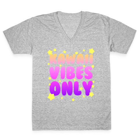 Kawaii Vibes Only V-Neck Tee Shirt