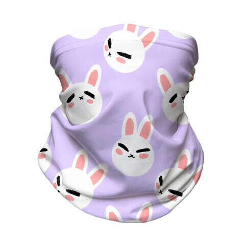 BunBun Pattern Lavender Neck Gaiter