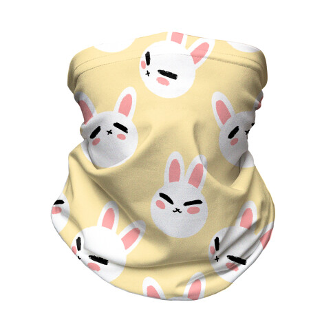 BunBun Pattern Yellow Neck Gaiter