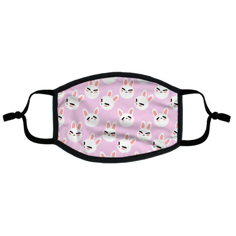 BunBun Pattern Pink Flat Face Mask