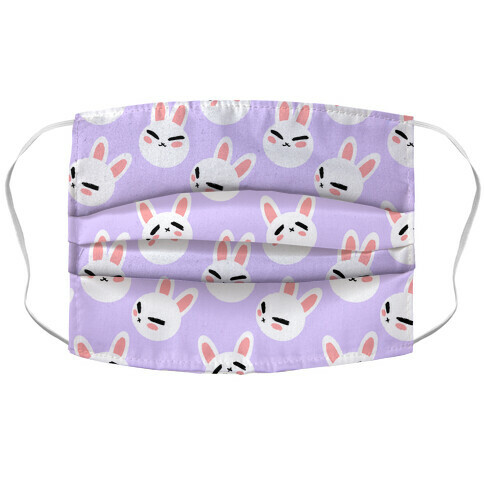 BunBun Pattern Lavender Accordion Face Mask