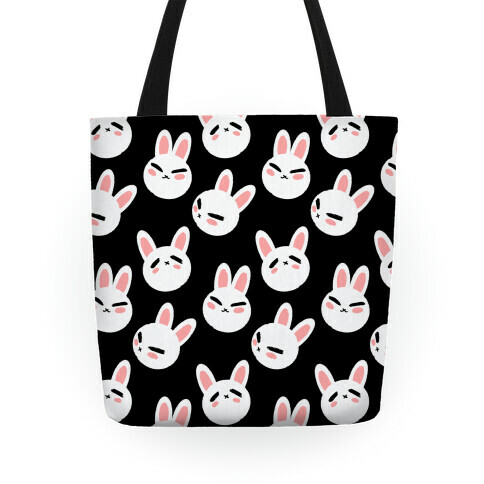 BunBun Pattern Black Tote