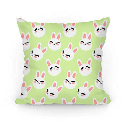 BunBun Pattern Green Pillow