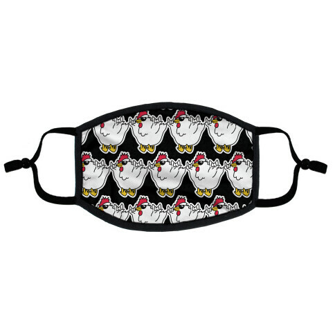 Cluck Yeah! Pattern Flat Face Mask