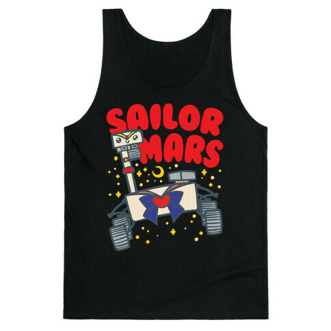 Sailor Mars Perseverance Parody White Print Tank Top