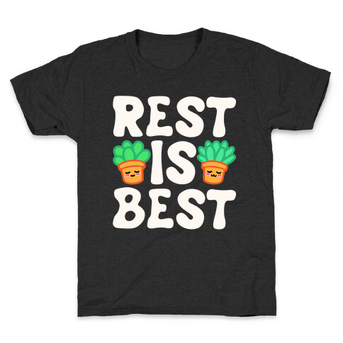Rest Is Best White Print Kids T-Shirt