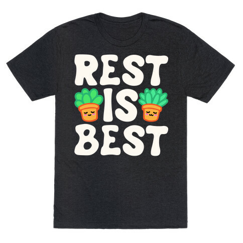 Rest Is Best White Print T-Shirt