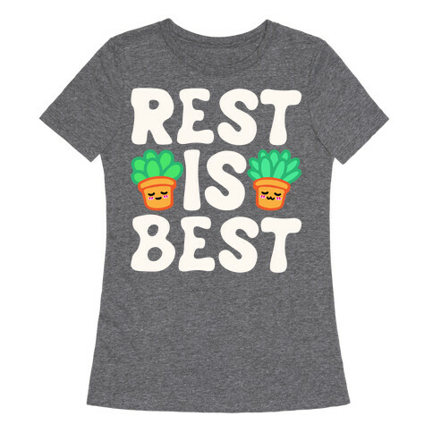 Rest Is Best White Print Womens T-Shirt