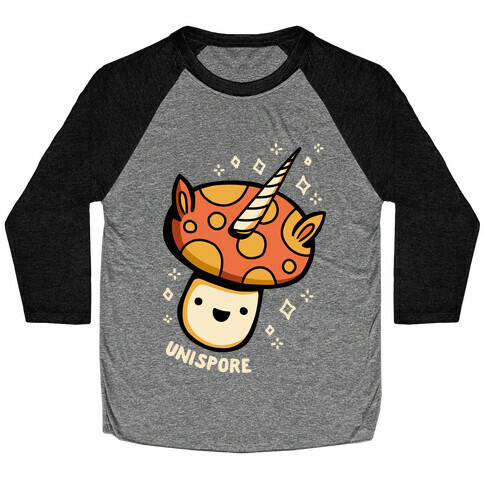 Unispore Unicorn Mushroom Baseball Tee