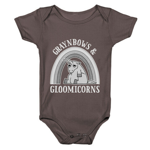 Graynbows & Gloomicorns Baby One-Piece