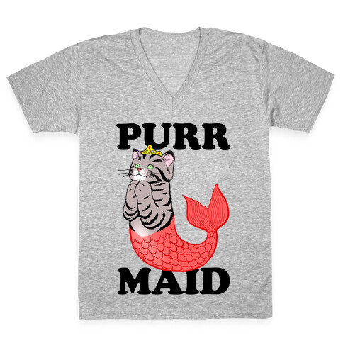 Purr Maid V-Neck Tee Shirt