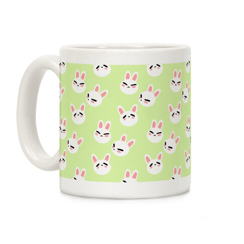 BunBun Pattern Green Coffee Mug