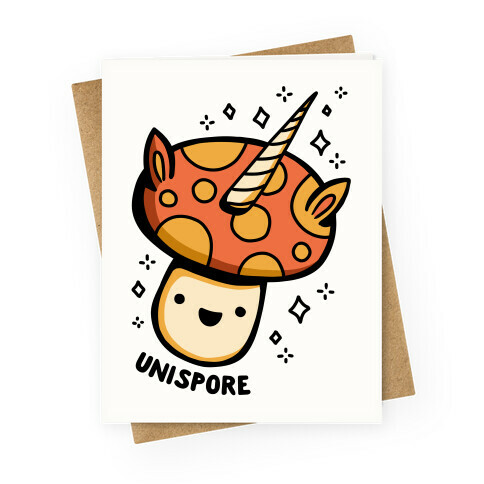 Unispore Unicorn Mushroom Greeting Card