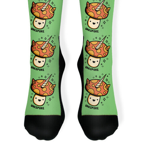 Unispore Unicorn Mushroom Sock