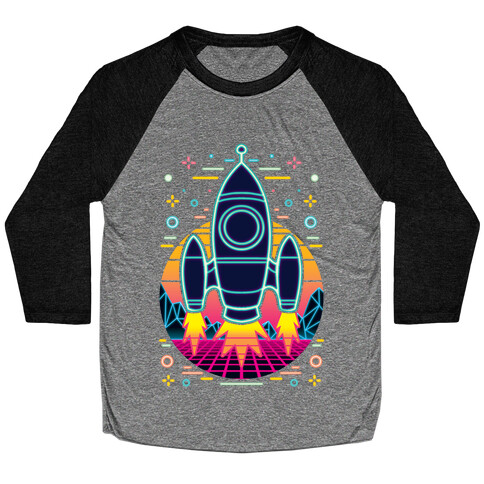 Synthwave Space Exploration Baseball Tee