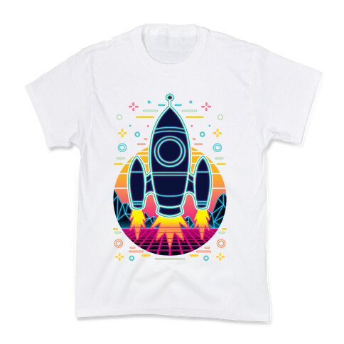 Synthwave Space Exploration Kids T-Shirt