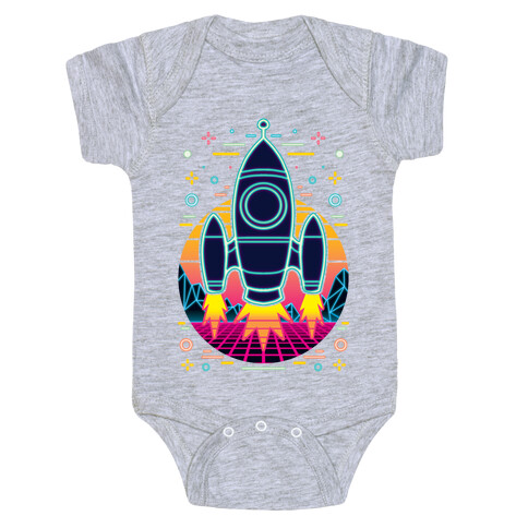 Synthwave Space Exploration Baby One-Piece
