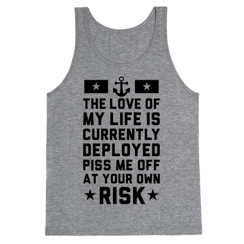 Piss Me Off At Your Own Risk (Navy) Tank Top