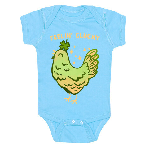 Feelin' Clucky St. Patrick's Day Chicken Baby One-Piece