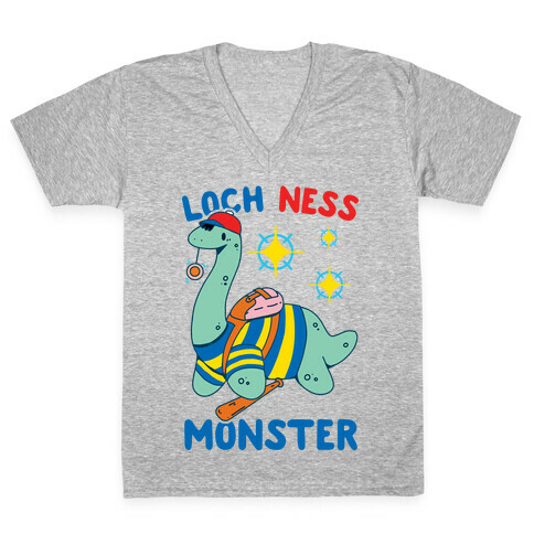 Loch NESS Monster V-Neck Tee Shirt