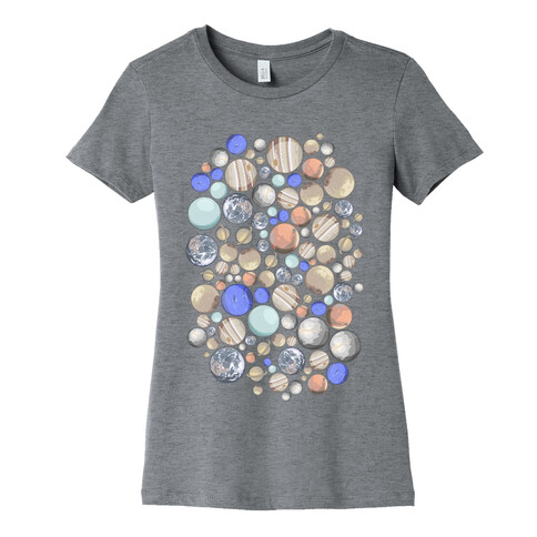 Planets Pattern Womens T-Shirt