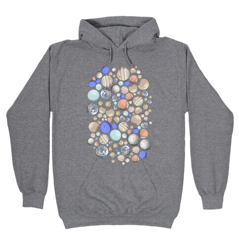 Planets Pattern Hooded Sweatshirt