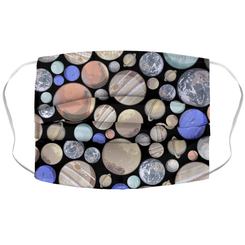 Planets Pattern Accordion Face Mask
