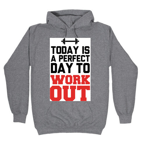 Today Is a Perfect Day to Work Out Hooded Sweatshirt