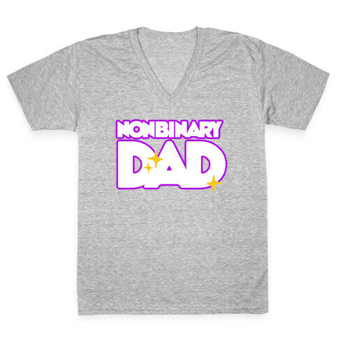 Nonbinary Dad V-Neck Tee Shirt