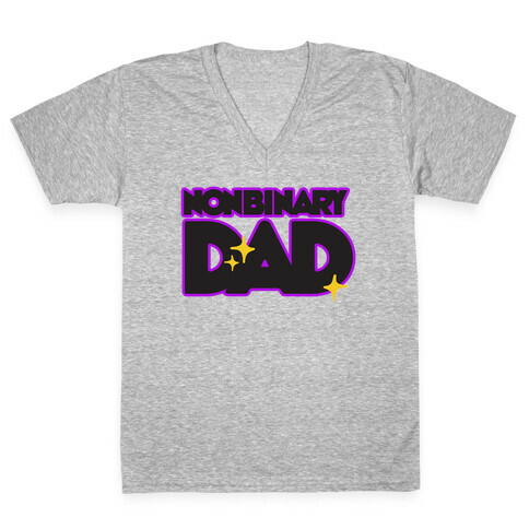 Nonbinary Dad V-Neck Tee Shirt