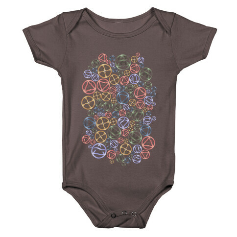 Witch's Elements Pattern Baby One-Piece