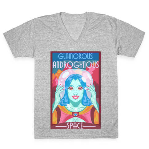 Glamorous Androgynous Space V-Neck Tee Shirt